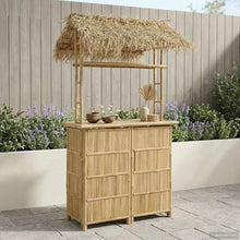 ZQQLVOO Outdoor Bar Table Natural 45.28 x 37.40 x 84.65 in Bamboo