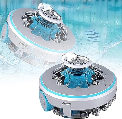 KANGJIEM Smart Cordless Swimming Pool Vacuum Cleaner, Automatic Robotic Pool Cleaner, Rechargeable Robotic Pool Cleaner, for Above-Ground or In-ground Swimming Pool Up to 540+Sq Ft