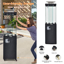 Tangkula 41,000 BTU Propane Patio Heater with Waterproof Cover (Black)