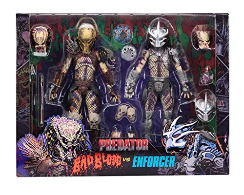 NECA Predator 7” Scale Action Figures Ultimate Bad Blood vs Enforcer 2-Pack Multi-colored