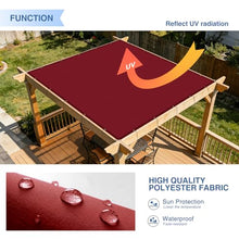E&K 24'x40' Waterproof Sun Shade Sail Straight Edge Rectangle Canopy Shade Cover with Grommets UV Block for Pergola Backyard Garden Patio Deck Outdoor (Red)