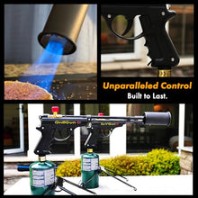 GRILLBLAZER GrillGun and Su-VGun Combo Set - GrillGun, Su-VGun, 8' Hose, 2 Stands - Grilling and Culinary Torch - BBQ Tools