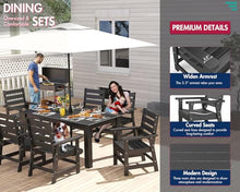 BRIOPAWS Outdoor-Dining-Chairs | Set of 2 | HDPE | Black | Patio Chair with Arms | Modern | All Weather | Oversized & Comfortable | for Deck Backyard Poolside Porch