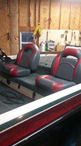 DeckMate Boat Seats 68" Bass Charcoal & Red