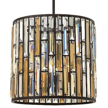 Hinkley Fredrick Ramond Gemma Large Three Light Convertible Drum Pendant Vintage Bronze Finish