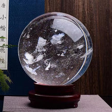 MPUTTCOXN Melting/Natural Multicolor Crystal Quartz Ball with Stand for Healing/Divination/Chakra Balance/Yoga/Home/Office FengShui Decoration (Re-constituted White Crystal Ball, Diameter 20cm)