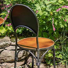Zaer Ltd. Set of 3 Round Top Metal Bistro Set (1 Table and 2 Chairs) (Copper-Bronze Color Paris 1968")