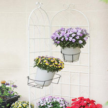 leoglint 4 Pack Metal Garden Trellis 71" x 19.7" Rustproof Trellis for Climbing Plants Outdoor Flower Support Cream White