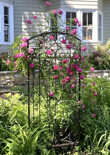 H Potter Garden Trellis 32" W x 6' Tall, Heavy Duty Iron Freestanding