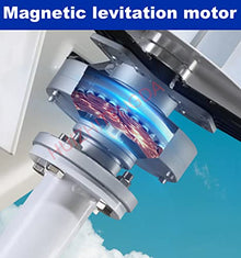For Home Wind Turbine 3KW Wind Generator Vertical 12V 24V 48V with Controller 3 Blades for Wind Power And Solar Systems (White),220v