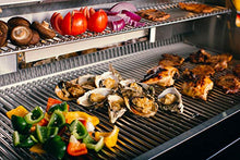 Bonfire 34-inch 4 Burner Built-in Natural Gas Grill for Outdoor Kitchen BBQ Island with Rear Infrared Burner and Rotisserie Kit, Black 304 Stainless Steel, CBB4-B-NG