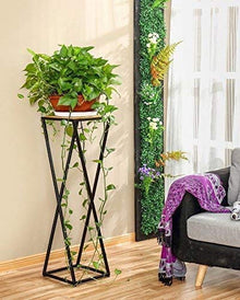 BSNANCA Metal Frame Plant Stand for Flower Boxes Indoor Outdoor Flower Shelf for Bedroom Balcony Decor Sturdy Flower Supports and Shelving Holders