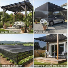 PIPRE 90% Shade Cloth Sun Shade Fabric Privacy Screen Shade Cover for Patio Garden Pergola Shade Cover Canopy, 35 x 50 FT, Black