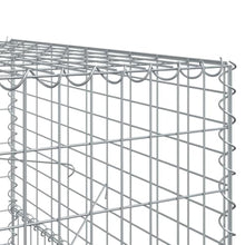 YNGBHFNOP Extra Large Heavy Duty Galvanized Steel Gabion Basket for Retaining Walls and Garden Landscaping, Industrial Style, Easy Tool-Free Assembly, Holds 400 lbs, Silver Metal Mesh Planter Box