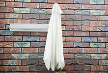 RWGOVLU Outdoor Wall Umbrella Garden Balcony Canopy Parasol Telescopic Folding Sun Shade Umbrella Aluminium, 7ft / 220cm