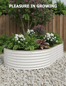 Takywep 2Pcs 10x4x1.5ft Galvanized Raised Garden Bed Beige