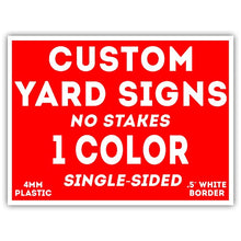 100 Pack Custom Yard Signs 24x18" SmartFlute Single-Sided Printing Waterproof UV-Ink Screen Printed Glossy Customized