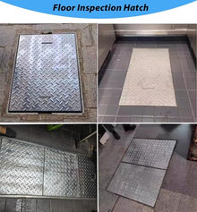 Jievmrs Floor Plumbing Access Panel Customizable, Stainless Steel Inspection Door Water Valves Hidden Cover, Indoor Kitchen Drain Pipe Access Doors(550x850mm(22x34in))