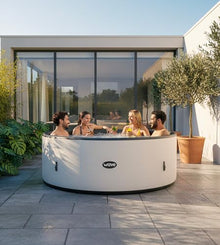 WAVE Ontario Drop-Stitch Hot Tub | Rigid-Wall Portable Outdoor Spa | Up to 130 AquaBubble™ Jets | Herringbone Finish | 6 Person