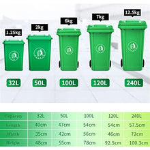 Outdoor Trash Can, Waste Container with Lid, Heavy-Duty Outdoor Garbage Can with Handles, Green, Heavy-Duty Construction, Perfect Back Yard, Deck, or Garage Trash Can ,Use in Outdoor or Commercial Pla