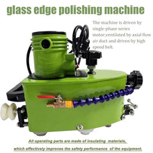 TYYMLY Small Portable Electric Hand Held Glass Edge Polishing Machine,800w Portable Small Glass Edger Machine,for Marble Stone Tile(Green)