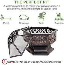 Outdoor Fire Pit Wood Burning Fireplace Patio Backyard Heater Steel Firepit Bowl Heavy Steel 24", H