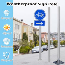WLCGYD Shade Sail Poles for Deck, Heavy Duty Sign Post and Base Kit/Patio Stick - Traffic Construction Events Sun Shade Use, Pergola Steel Pole ith Mounting(60mm(2 2/5in),2.6m/8.5ft)