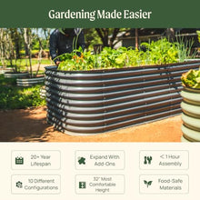 32" Extra Tall Raised Garden Bed Kits, 4 x 8 x 2.7ft Raised Planter Box Outdoor, 2.5 x 9.5 x 2.7ft Deep Root 10 in 1 Modular Metal Raised Beds for Gardening Vegetables Flowers Fruits - British Green