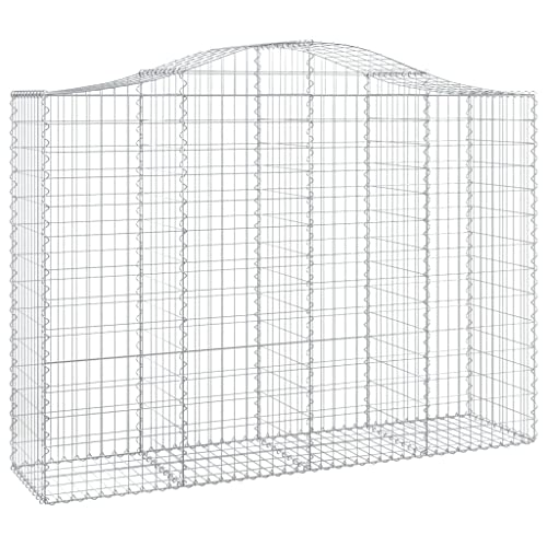 Arched Gabion Baskets 2 pcs Galvanized Iron Outdoor Plant Pots White Black Other