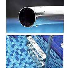 Swimming Pool Handrail Ladder 304 Stainless Steel Hot Spring Ladder Swimming Pool Ladder with 3 Non-Slip Pedals no Embedded/Silver/54cm (Silver 54cm)