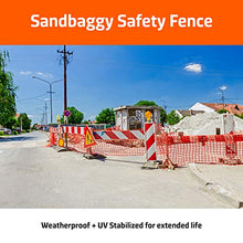 Sandbaggy 4 Ft x 100 Ft Orange Safety Barrier Fence - Plastic Snow Fence for Crowd Control & Construction (100 Rolls)