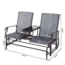 Patio Glider Rocking Chair Bench Loveseat 2 Person Rocker Deck Outdoor Furniture