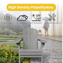 Kingdura Foldable Adirondack Chairs Set of 4, Portable HDPE All Weather Resistant Outdoor Patio Chair, Wooden Textured with Cup Holder, 380LBS Capacity for Poolside, Backyard, Deck, Fire Pit (Grey)
