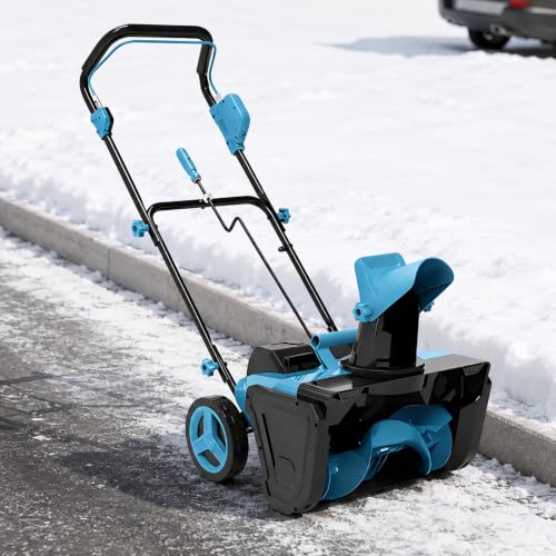 Cordless Electric Snow Blower, 25 ft Throw and 180-Degree Chute