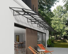 Palram - Canopia Amsterdam 8920 29' x 5' Door/Window Awning, Gray/Clear