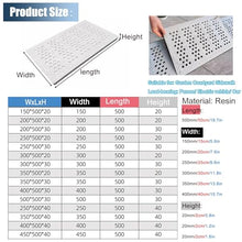 RENLXFI Grid Drain Cover, Pack of 1 2 3 4 5 6 8 10 15 20, Heavy Duty Channel Drainage Grates for Garage/Porch/Decks/Shed, Gray Drain Grill Outdoor with Drain Holes(6 pcs,50x25x3cm(19.7x9.8x1.2in))