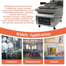 Banfluxion 3200W Commercial Electric Dumpling Fryer, 12.6" Automatic Potsticker Machine with Stainless Steel Pan & Intelligent Control for Restaurants, 220V (Hardwiring Required)