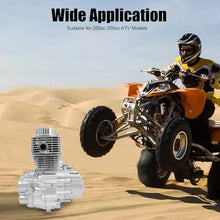4-Stroke Single Cylinder Engine， 2-in-1 Electric & Foot-Operated Start CDI Electronic Ignition Gas Powered Multi-Use Engine Easy Installation Low fuel consumption for 200cc 250cc ATV Models