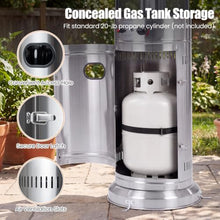 Tangkula Propane Patio Heater with Wheels, Easy Ignition, 34,000 BTU