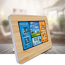 Weather Station Wireless Indoor Outdoor Weather Stations with Atomic Clock, Color Large Display Hygrometer Temperature and Humidity Monitor with Calendar and Remote Sensors (Color : A) (B)