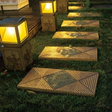 zktoermn Lawn And Garden Stepping Stones, Decorative Pavers for Garden Path, Patio, Lawn, Yard, Easy Install Outdoor Walkway Pathway(Brown-B,30x30cm)