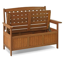 Furinno TIOMAN Outdoor Storage, Kent Storage Bench with Teak Wood, for Patio, Garden, Porch, Natural