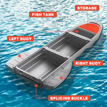 JYXKART Folding Fishing Kayak Dinghy Boat with Storage Gray