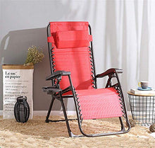 Zero Gravity Locking Patio Outdoor Lounger Chair Oversize XL Padded Adjustable Recliner with Headrest Cup Holders Support 350Lbs Red Green