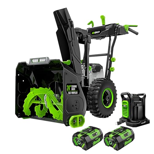 EGO SNT2405 24" Cordless Snow Blower Kit, Self Propelled, w/ 2 7.5Ah Batteries