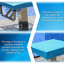 WANYE 19.7 Inch Heavy Duty Pool Diving Boards, Non-Slip Swimming Pool Diving Platform with Stainless Steel Base, for Competition 19.7inch, Blue