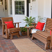 Furniture Barn USA Poly Lumber 2' Plain Rollback Glider Antique Mahogany