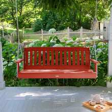 Highwood Lehigh Porch Swing, 5 Feet, Rustic Red
