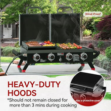 Royal Gourmet 4 Burner Propane Gas Grill and Griddle Combo with Hood