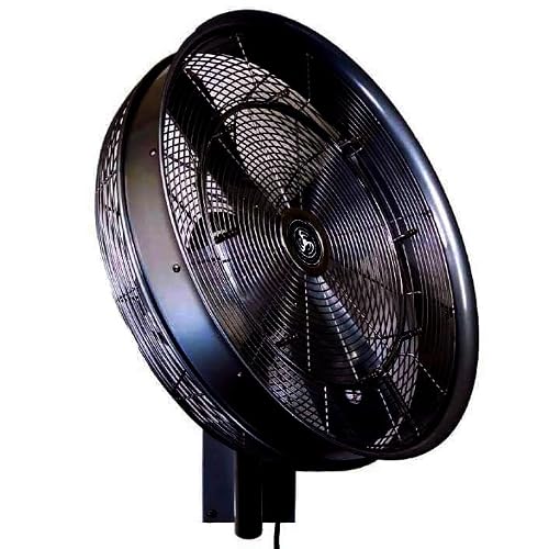 MCS Products 24" Oscillating Misting Fan- 8 Nozzle Mist Ring - Black